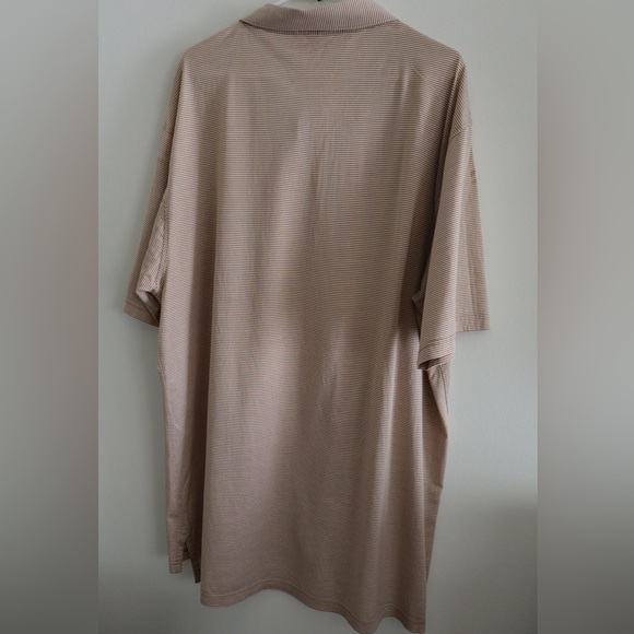 Peter Millar Striped Polo Pine Needles Golf Embroidered Logo - Picture 2 of 4